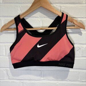 Nike Pro Dri-Fit Pink Black Racerback Women’s Sports Bra Women's Medium